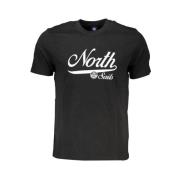 North Sails Svart Bomull Tryck Logo T-shirt Black, Herr