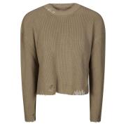 MM6 Maison Margiela Snygg Crewneck-tröja Beige, Dam