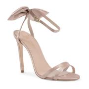 Dee Ocleppo Romantisk Satinsandal med Ankel Snörning Beige, Dam