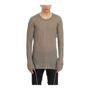 Rick Owens Långärmad Basic T-shirt i Dust Gray, Herr