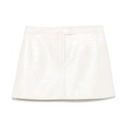 Courrèges Beige Front Dragkedja Full Fodrad Jacka White, Dam