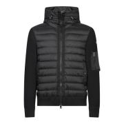 Moncler Hybrid Stickad och Dun Cardigan Black, Herr