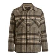 Oscar Jacobson Beige Check Overshirt Ytterkläder Beige, Herr