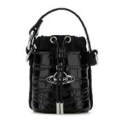 Vivienne Westwood Mini Daisy Bucket Bag i svart läder Black, Dam