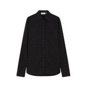 Sportmax Modern Skjorta med Nitar Black, Dam