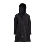 Stutterheim Lätt Matt A-Linje Regnrock Black, Dam