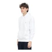 Tommy Hilfiger Vit Huva Tröja Casual Stil White, Herr