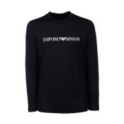 Emporio Armani Casual Bomull T-shirt för Män Black, Herr