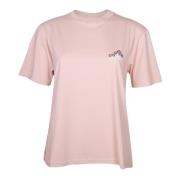 Autry Blommigt Bomullst-shirt Rosa Pink, Dam