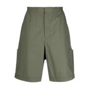 Ambush Bomull Bermuda Shorts med Logodetalj Green, Herr