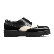 Dior Läder Derbies med Perforerad Detalj Black, Dam