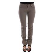 Ermanno Scervino Elegant Taupe Skinny Jeans Chic Stil Beige, Dam