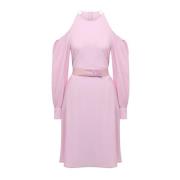 Stella McCartney Off-Shoulder Klänning med Avtagbart Bälte Pink, Dam