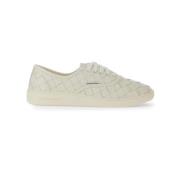 Bottega Veneta Intreccio Motif Läder Sneakers Kvinnor White, Dam