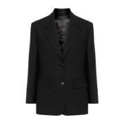 Prada Ullblazer med Knappstängning fram Black, Dam