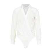 Elisabetta Franchi Ivory Abody Skjorta White, Dam