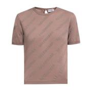 Balenciaga Logo Print Stickad Topp Brown, Herr