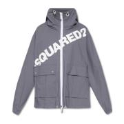 Dsquared2 Logo Hooded Windbreaker Jacka Gray, Herr