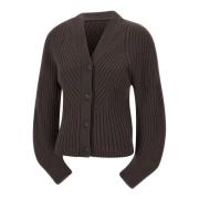 LOW Classic Brun Ullblandning Cardigan Tröja Brown, Dam