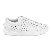 Jimmy Choo Metallstjärna Läder Sneakers White, Herr