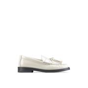 Jimmy Choo Pärlskinn Loafers med Fransdetalj Beige, Dam