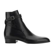 Saint Laurent Läder Jodhpur Ankelboots Män Black, Herr