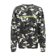 Marcelo Burlon Camouflage Sweatshirt med Front Print Multicolor, Herr