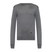 Dolce & Gabbana Silke Crew Neck Tröja Gray, Herr