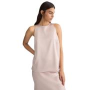 Liu Jo Elegant Rosa Satintopp med rosett Pink, Dam