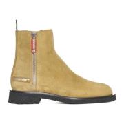 Off White Mocka Ankelboots med Sidologo Beige, Herr