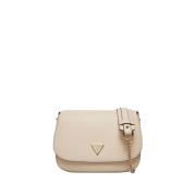 Guess Vit Syntetisk Läder Shopper Väska Beige, Dam