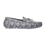 Dior Diamant Mocassins med Dragsko Detalj Gray, Herr