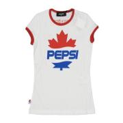 Dsquared2 Logotyp Bomull T-shirt med Pepsi Print White, Herr