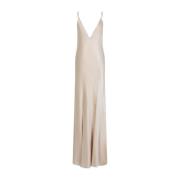 Saint Laurent Beige Nude Elegant Klänning Beige, Dam