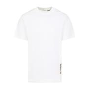 Burberry Krit T-shirt för en stilren look White, Herr