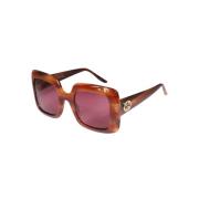 Gucci Tortoiseshell Oversize Solglasögon Brown, Dam