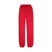 Msgm Tryckta bomulls sweatpants Red, Dam