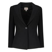 Armani Klassisk Blazer med Reverskrage Black, Dam