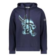 Iceberg Maxi Print Hoodie Blue, Herr