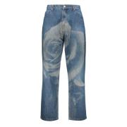 Market Rose Parade Jeans med Kontrastsömnad Blue, Herr