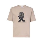 Ambush Avslappnad Bomull T-shirt Beige, Herr