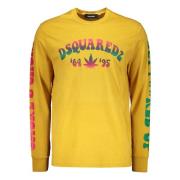 Dsquared2 Bomull T-shirt med Front Logo Print Yellow, Herr