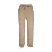 Msgm Bomull Logo Sweatpants Beige, Dam