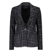 Lorena Antoniazzi Blazer med Reverskrage och Fickor Blue, Dam