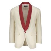 Dsquared2 Klassisk Reverskrage Blazer Beige, Herr