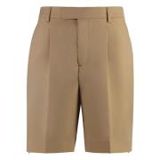 Vetements Ullblandade Bermuda Shorts Beige, Herr