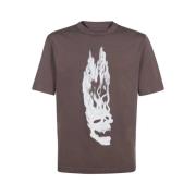 Heron Preston Bomull T-shirt med Fronttryck Brown, Herr