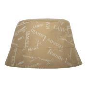 Lanvin Logo Bucket Hat 100% Bomull Beige, Dam