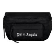 Palm Angels Nylon Bältesväska med Dragkedja Black, Herr