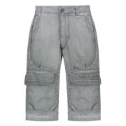 44 Label Group Lätta, bekväma bomulls shorts Gray, Herr